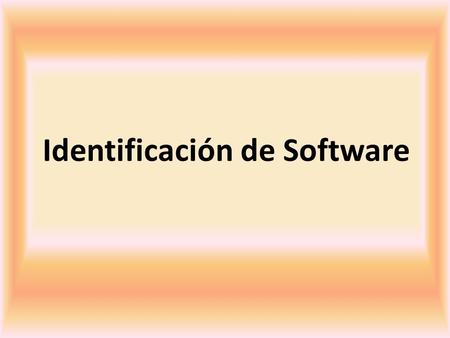 Identificación de Software