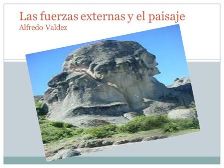 Las fuerzas externas y el paisaje Alfredo Valdez