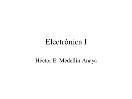 Héctor E. Medellín Anaya