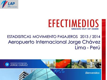 ESTADISITICAS MOVIMIENTO PASAJEROS 2013 / 2014 Aeropuerto Internacional Jorge Chávez Lima - Perú.
