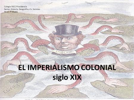 EL IMPERIALISMO COLONIAL siglo XIX