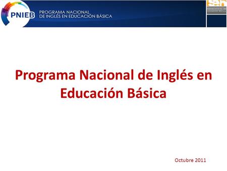 Programa Nacional de Inglés en Educación Básica
