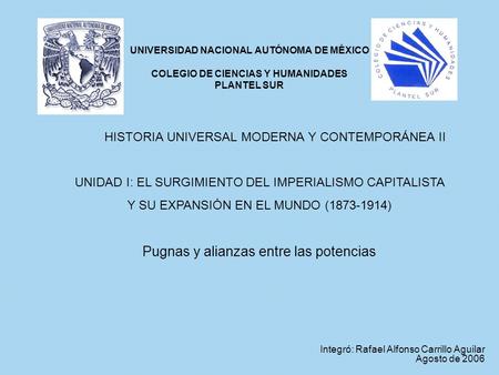 HISTORIA UNIVERSAL MODERNA Y CONTEMPORÁNEA II