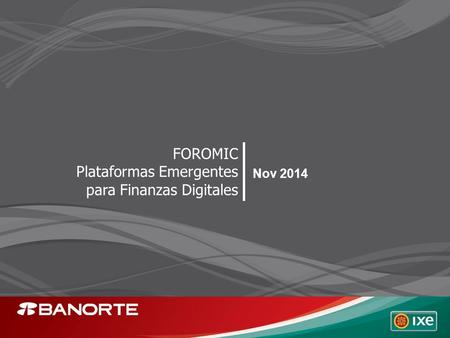 Nov 2014 FOROMIC Plataformas Emergentes para Finanzas Digitales.