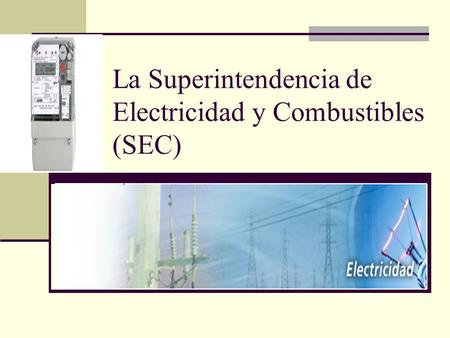 La Superintendencia de Electricidad y Combustibles (SEC)