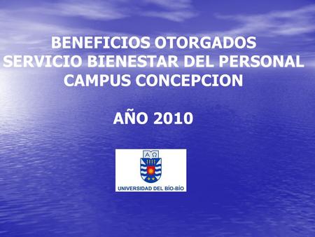 BENEFICIOS OTORGADOS SERVICIO BIENESTAR DEL PERSONAL CAMPUS CONCEPCION AÑO 2010.