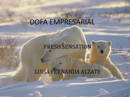 DOFA EMPRESARIAL FRESH SENSATION LUISA FERNANDA ALZATE.