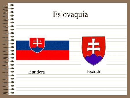 Eslovaquia Bandera Escudo.