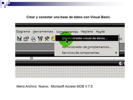 Crear y conectar una base de datos con Visual Basic.