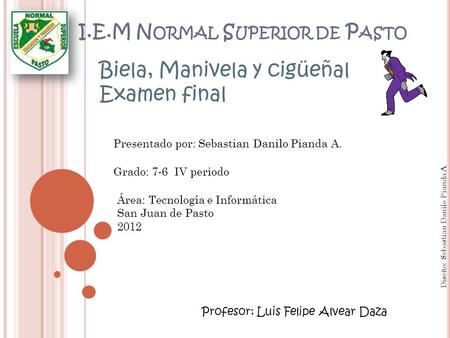 Biela, Manivela y cigüeñal Examen final