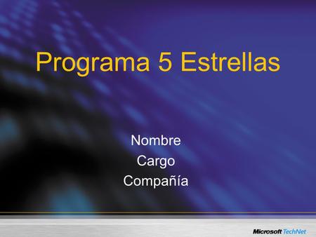 Programa 5 Estrellas Nombre Cargo Compañía. Introducción El programa Profesional 5 Estrellas tiene por objetivo: –Identificar el nivel de conocimiento.