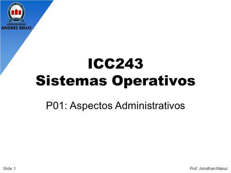 ICC243 Sistemas Operativos