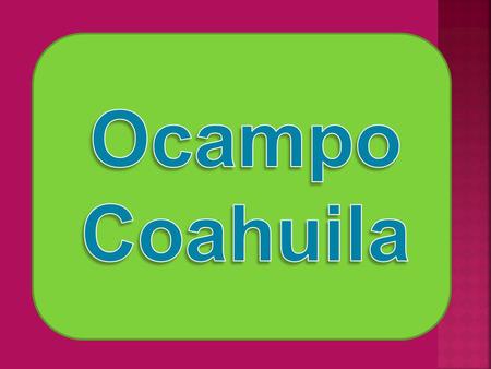 Ocampo Coahuila.