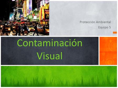 Contaminación Visual Protección Ambiental Equipo 5