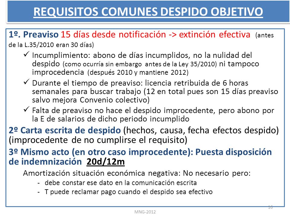 Requisitos De La Carta De Despido Por Causas Organizativas | extinci 243 n del contrato de trabajo ppt descargar Requisitos De La Carta De Despido Por Causas Organizativas | extinci 243 n del contrato de trabajo ppt descargar