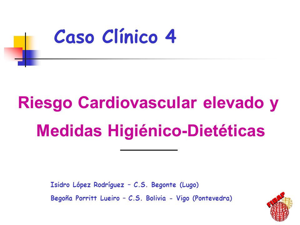 Riesgo Cardiovascular elevado y Medidas Higiénico Riesgo Cardiovascular elevado y Medidas Higiénico