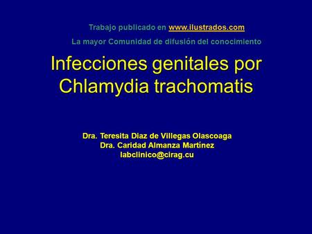Infecciones genitales por Chlamydia trachomatis