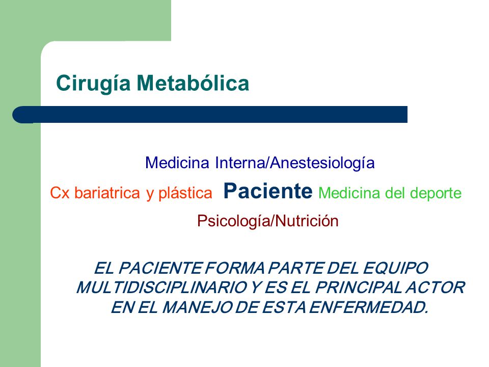 Cirugía Antidiabetes o Metabólica - ppt descargar Cirugía Antidiabetes o Metabólica - ppt descargar