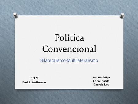 Política Convencional