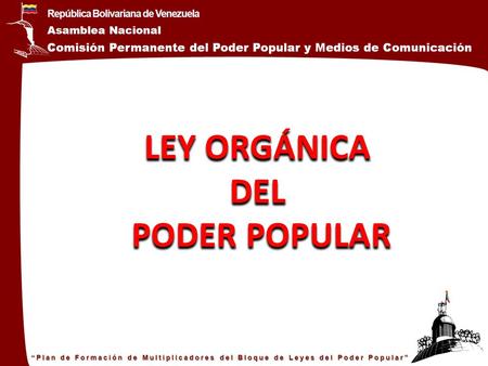 LEY ORGÁNICA DEL PODER POPULAR.