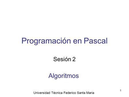 Programación en Pascal