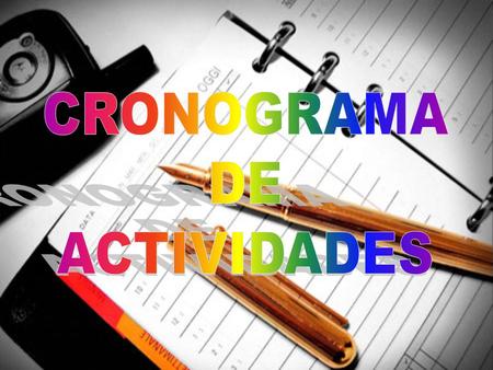 CRONOGRAMA DE ACTIVIDADES.