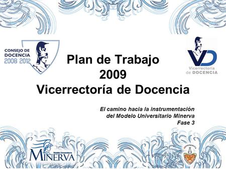 Plan de Trabajo 2009 Vicerrectoría de Docencia