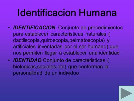 Identificacion Humana
