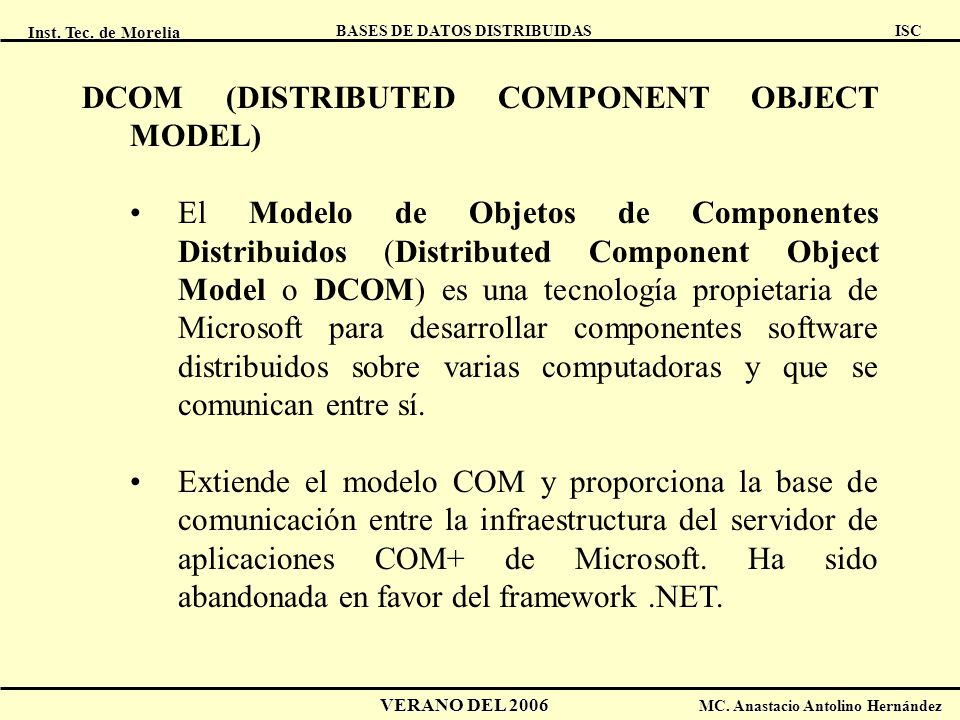 distributed component object model pdf