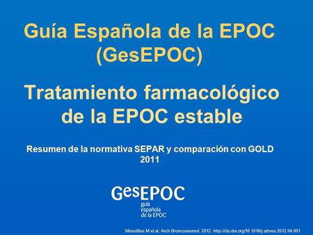 Guía Española de la EPOC (GesEPOC)