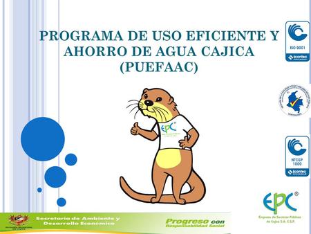 PROGRAMA DE USO EFICIENTE Y AHORRO DE AGUA CAJICA (PUEFAAC)