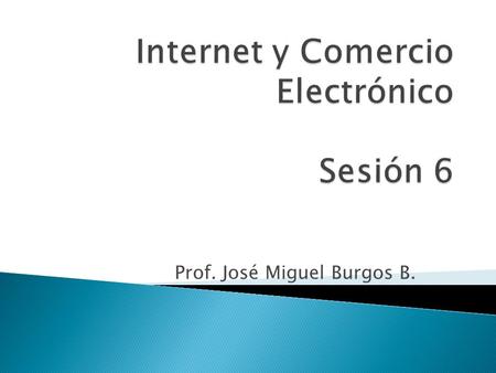 Internet y Comercio Electrónico Sesión 6