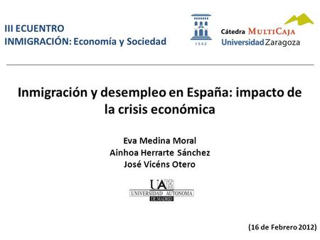 Inmigración y desempleo en España: impacto de la crisis económica