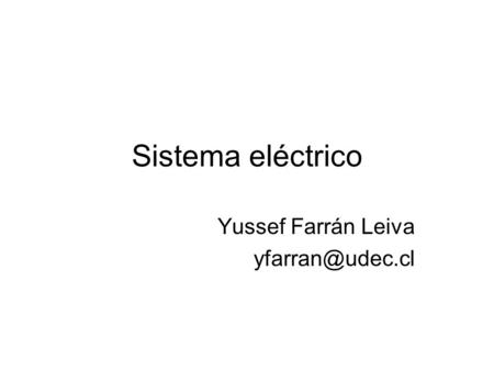 Sistema eléctrico Yussef Farrán Leiva