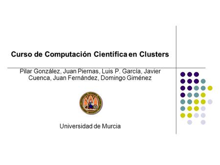 Curso de Computación Científica en Clusters