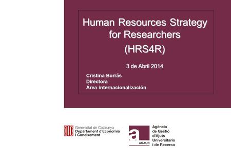 Human Resources Strategy for Researchers