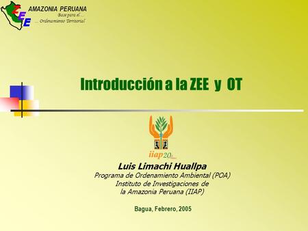 Introducción a la ZEE y OT