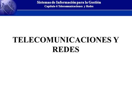 TELECOMUNICACIONES Y REDES