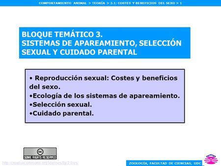 Reproducción sexual: Costes y beneficios del sexo.