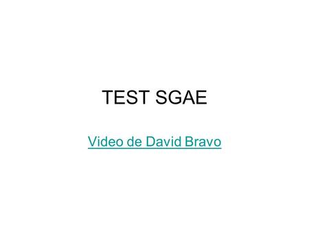TEST SGAE Video de David Bravo. CUESTIONES Compara los distintos supuestos penales que mencionada el ponente y corrobora la verdad de sus afirmaciones.