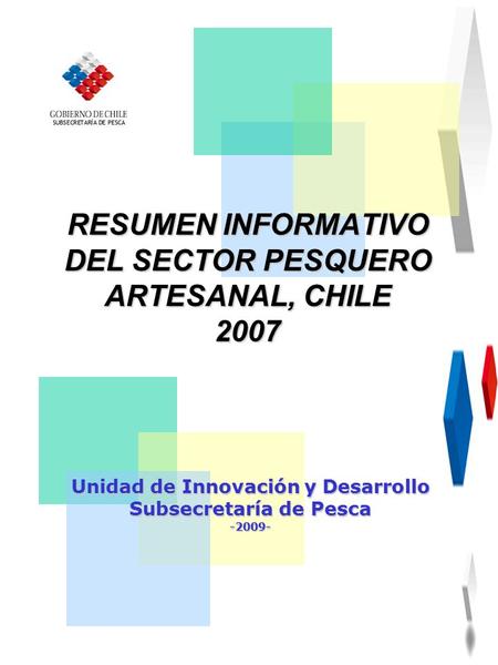 RESUMEN INFORMATIVO DEL SECTOR PESQUERO ARTESANAL, CHILE 2007 Unidad de Innovación y Desarrollo Subsecretaría de Pesca -2009-