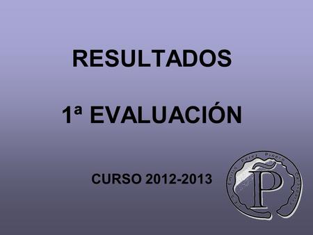 RESULTADOS 1ª EVALUACIÓN CURSO 2012-2013. RESULTADOS POR CURSOS Y MATERIAS CURSO 2012-13.