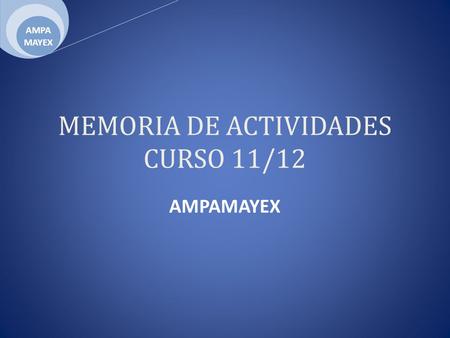 MEMORIA DE ACTIVIDADES CURSO 11/12