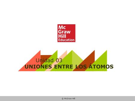 © McGraw-Hill Unidad 03 UNIONES ENTRE LOS ÁTOMOS.
