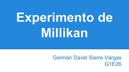 Experimento de Millikan