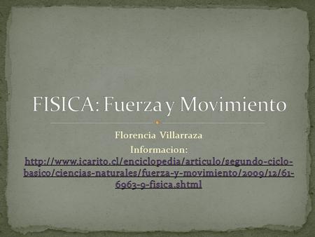FISICA: Fuerza y Movimiento
