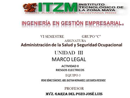 MARCO LEGAL INGENIERÍA EN GESTIÓN EMPRESARIAL. UNIDAD III