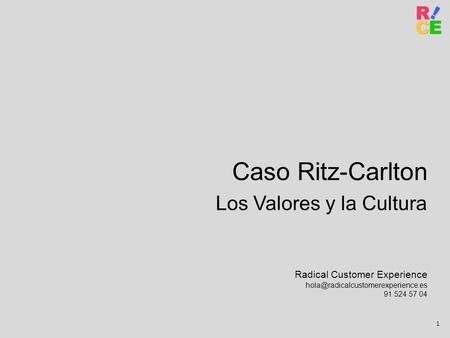 Caso Ritz-Carlton Los Valores y la Cultura