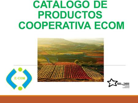 CATÁLOGO DE PRODUCTOS COOPERATIVA ECOM