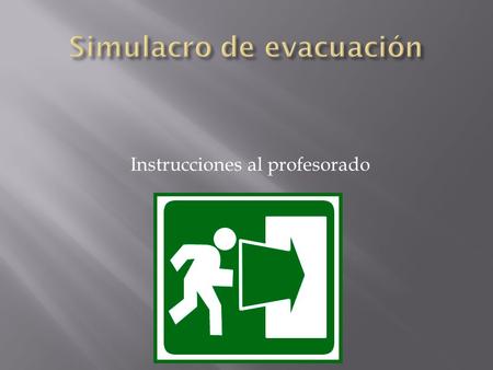 Simulacro de evacuación